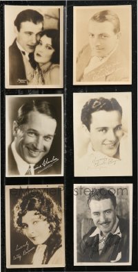 9x0694 LOT OF 6 DELUXE 5X7 FAN PHOTOS WITH FACSIMILE SIGNATURES 1920s-1930s Gary Cooper, Fay Wray!