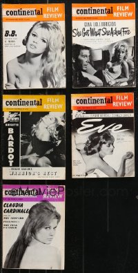 9x0596 LOT OF 5 CONTINENTAL FILM REVIEW ENGLISH MOVIE MAGAZINES 1962-1963 great images & info!