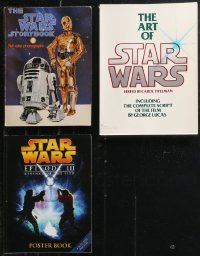 9x0651 LOT OF 3 SOFTCOVER STAR WARS BOOKS 1978-2005 art of the movie, storybook, poster book!