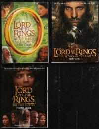 9x0652 LOT OF 3 SOFTCOVER LORD OF THE RINGS BOOKS 2001-2003 photo guides from each in the trilogy!