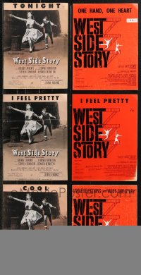 9x0147 LOT OF 6 WEST SIDE STORY SHEET MUSIC 1957-1961 Tonight, One Hand One Heart, I Feel Pretty!