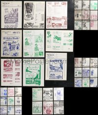 9x0163 LOT OF 60 LOCAL THEATER HERALD SAMPLES 1950s-1960s great images from a variety of movies!