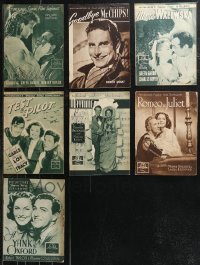 9x0579 LOT OF 7 PICTUREGOER ENGLISH MOVIE MAGAZINE SUPPLEMENTS 1930s cool images & information!