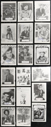 9x0162 LOT OF 18 AUTOGRAPHED COWBOY WESTERN PROGRAM BOOK PAGES 1981 signed in person at a show!