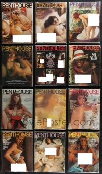 9x0558 LOT OF 12 PENTHOUSE 1973 MAGAZINES 1973 sexy images with lots of nudity inside!