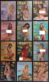 9x0562 LOT OF 12 MODERN MAN 1975 MAGAZINES 1975 filled with sexy images with some nudity!