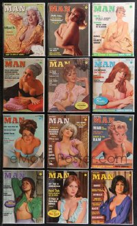 9x0563 LOT OF 12 MODERN MAN 1966 MAGAZINES 1966 sexy images with some nudity inside!