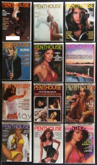 9x0557 LOT OF 12 PENTHOUSE 1980 MAGAZINES 1980 sexy images with lots of nudity inside!