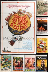 9x0137 LOT OF 9 FOLDED MISCELLANEOUS POSTERS 1950s-1980s great images from a variety of movies!