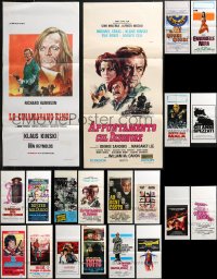 9x0976 LOT OF 20 FORMERLY FOLDED ITALIAN LOCANDINAS 1960s-1980s a variety of cool movie images!