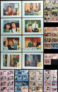 9x0386 LOT OF 75 LOBBY CARDS 1950s-1960s complete & incomplete sets from a variety of movies!