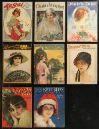 9x0151 LOT OF 8 SHEET MUSIC WITH GREAT ART COVERS 1910s-1920s pretty actresses & singers!