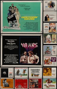 9x1084 LOT OF 18 MOSTLY UNFOLDED 1970S-80S HALF-SHEETS 1970s-1980s a variety of cool movie images!
