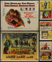 9x1117 LOT OF 8 MOSTLY FORMERLY FOLDED HALF-SHEETS 1950s-1960s a variety of cool movie images!