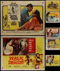 9x1120 LOT OF 7 MOSTLY FORMERLY FOLDED HALF-SHEETS 1950s-1960s a variety of movie images!
