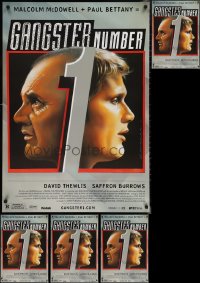 9x1222 LOT OF 5 GANGSTER NUMBER 1 UNFOLDED DOUBLE-SIDED 27X40 ONE-SHEETS 2000 Malcolm McDowell