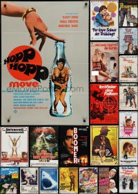 9x0104 LOT OF 35 FOLDED GERMAN A1 POSTERS 1960s-1990s a variety of different movie images!