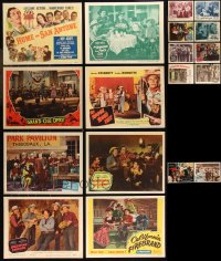 9x0418 LOT OF 18 LOBBY CARDS WITH COWBOY WESTERN MUSICIANS 1940s-1970s scenes from several movies!