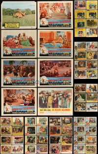 9x0383 LOT OF 78 LOBBY CARDS 1950s incomplete sets from a variety of different movies!