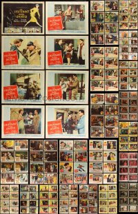 9x0348 LOT OF 336 LOBBY CARDS 1950s complete sets from a variety of different movies!
