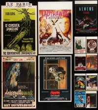 9x1029 LOT OF 13 UNFOLDED AND FORMERLY FOLDED HORROR/SCI-FI BELGIAN POSTERS 1960s-1980s cool!