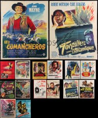9x1142 LOT OF 18 FORMERLY FOLDED 15X21 FRENCH POSTERS 1960s a variety of cool movie images!
