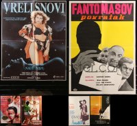 9x1015 LOT OF 6 FORMERLY FOLDED YUGOSLAVIAN POSTERS 1950s-1990s a variety of cool movie images!
