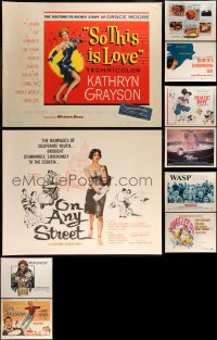 9x1108 LOT OF 12 MOSTLY UNFOLDED HALF-SHEETS 1950s-1980s great images from a variety of movies!