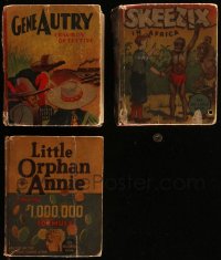 9x0655 LOT OF 3 BIG LITTLE BOOKS 1934-1940 Gene Autrey, Skeezix, Little Orphan Annie!