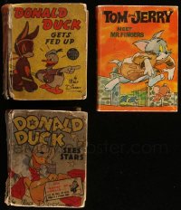 9x0656 LOT OF 3 ANIMATION BIG LITTLE BOOKS 1940-1967 Donald Duck, Tom & Jerry!