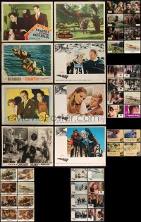 9x0396 LOT OF 60 LOBBY CARDS 1950s-1970s incomplete sets from a variety of different movies!