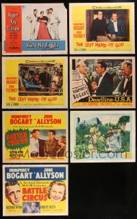 9x0446 LOT OF 7 LOBBY CARDS FROM HUMPHREY BOGART MOVIES 1952-1955 great scenes from his movies!