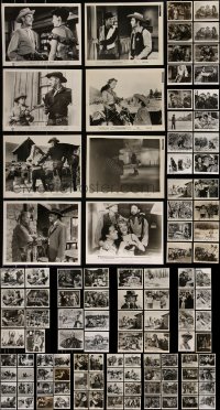 9x0758 LOT OF 142 COWBOY WESTERN 8X10 STILLS 1950s-1970s great scenes from several movies!