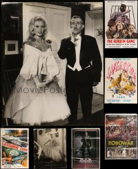 9x0082 LOT OF 8 FOLDED NON-U.S. POSTERS AND OVERSIZED STILLS 1950s-1980s cool movie images!