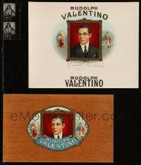 9x0723 LOT OF 3 RUDOLPH VALENTINO MISCELLANEOUS ITEMS 1920s cool photos & box tops!