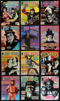 9x0566 LOT OF 12 CULT MOVIES BETWEEN #14-25 MAGAZINES 1995-1998 filled with great images & articles!
