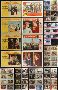 9x0390 LOT OF 71 LOBBY CARDS 1940s-1970s incomplete sets from a variety of different movies!