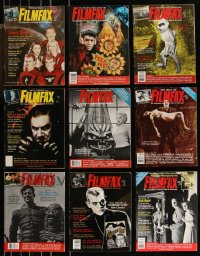9x0574 LOT OF 9 FILMFAX BETWEEN #1-10 MAGAZINES 1986-1988 filled with horror images & articles!