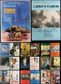 9x1012 LOT OF 20 FORMERLY FOLDED YUGOSLAVIAN POSTERS 1960s-1980s a variety of cool movie images!
