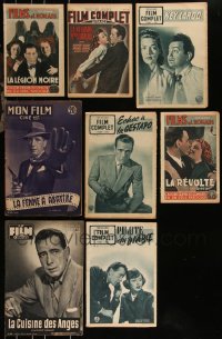 9x0577 LOT OF 8 FRENCH MOVIE MAGAZINES FROM HUMPHREY BOGART MOVIES 1930s-1950s great images!