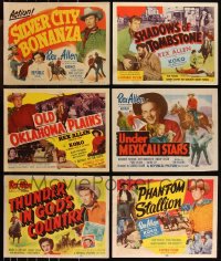 9x0451 LOT OF 6 REX ALLEN TITLE CARDS 1950s great images from his cowboy western movies!