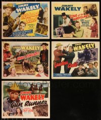 9x0455 LOT OF 5 JIMMY WAKELY TITLE CARDS 1947-1949 great images from his cowboy western movies!