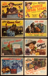 9x0443 LOT OF 8 GENE AUTRY TITLE CARDS 1940s great images from his singing cowboy western movies!