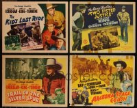 9x0461 LOT OF 4 RANGE BUSTERS TITLE CARDS 1940s great images from their cowboy western movies!