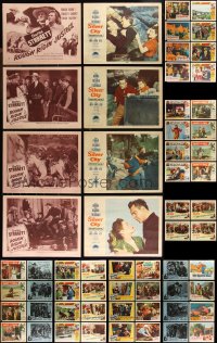 9x0375 LOT OF 84 COWBOY WESTERN LOBBY CARDS 1940s-1960s complete sets from several movies!