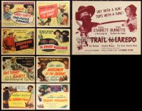 9x0421 LOT OF 17 CHARLES STARRETT & SMILEY BURNETTE TITLE CARDS 1940s-1950s great western images!