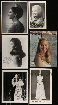 9x0879 LOT OF 6 AUTOGRAPHED PUBLICITY PHOTOS OF MISS AMERICA WINNERS 1960s-1970s beautiful ladies!