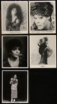 9x0882 LOT OF 5 AUTOGRAPHED 8X10 PUBLICITY PHOTOS OF FEMALE STAR IMPERSONATORS 1990s great images!