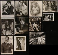 9x0855 LOT OF 11 PUBLICITY AND NEWS PHOTOS 1940s-1980s great candid images of Hollywood stars!