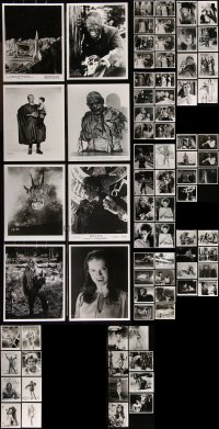 9x0914 LOT OF 79 HORROR/SCI-FI 8X10 REPRO PHOTOS 1980s with many images showing the monsters!